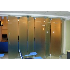 Складні скляні перегородки